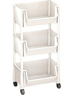 Широка етажерка с колелца на 3 нива